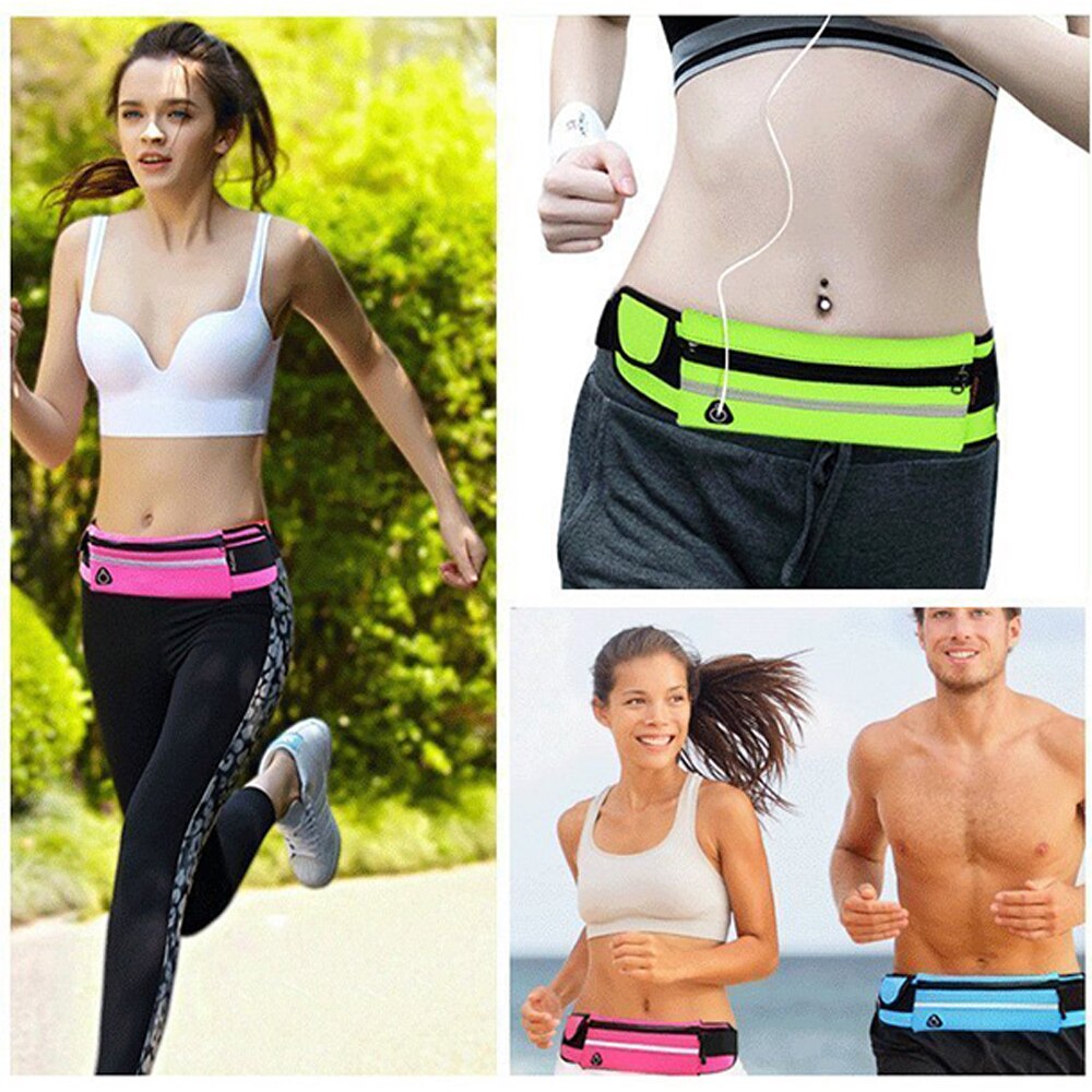 Spor Fitness Koşu Kemeri Bel Çantası Mavi