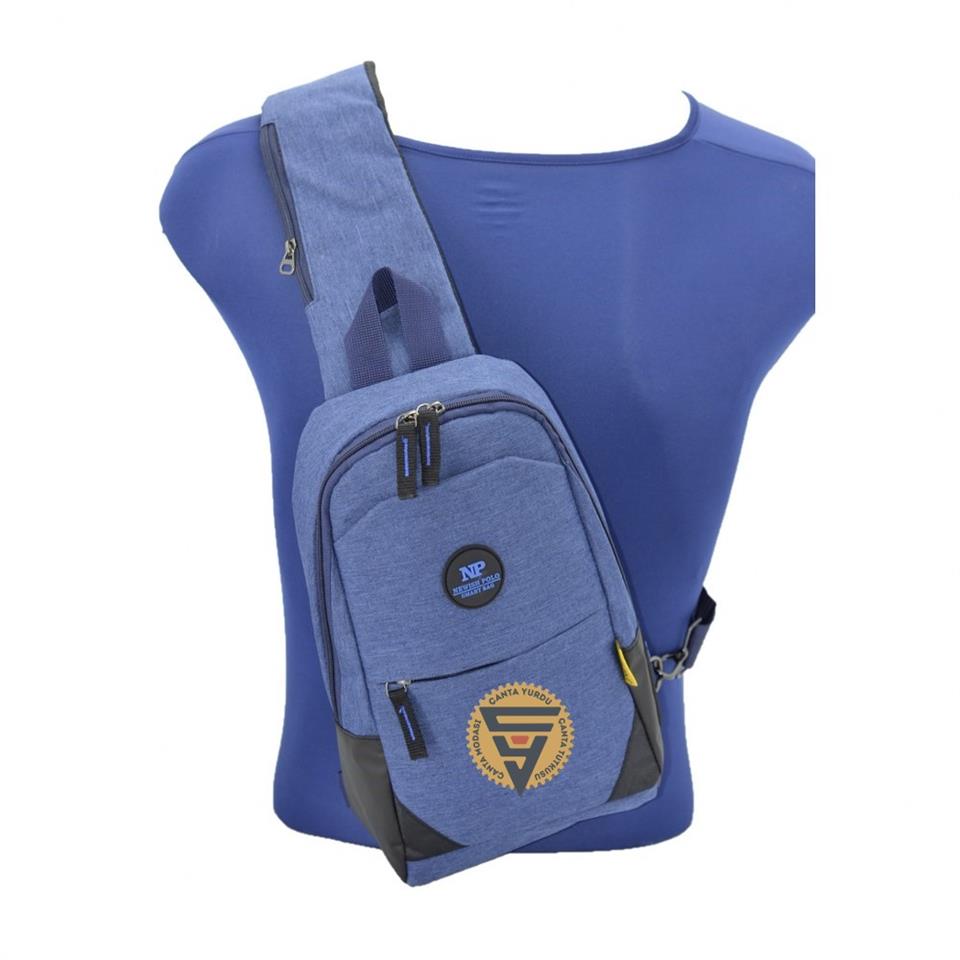 Newish Polo Kumaş Bodybag Sırt ve Göğüs Çantası Lacivert
