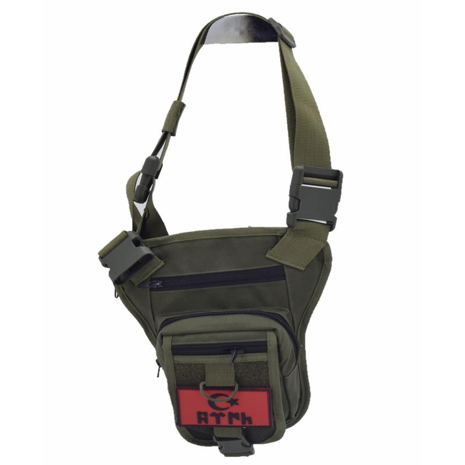 Cordura Bel Bacak Çantası Tabanca Gözlü Haki