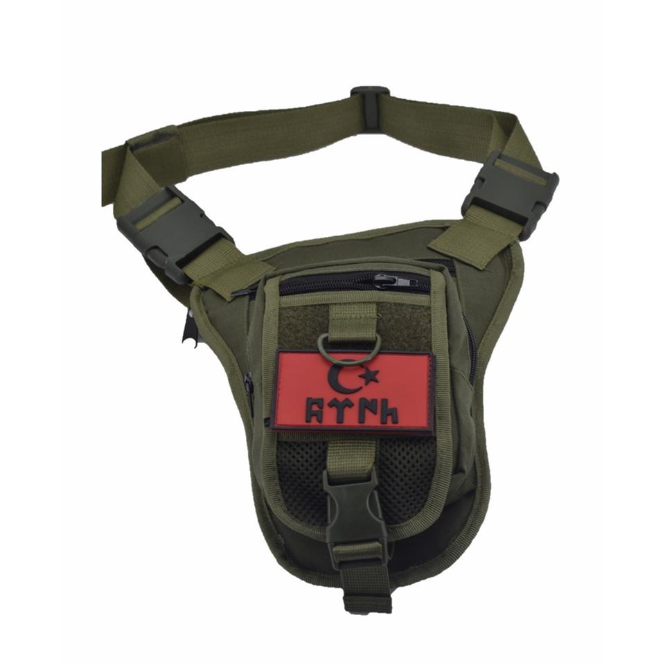 Cordura Bel Bacak Çantası Tabanca Gözlü Haki