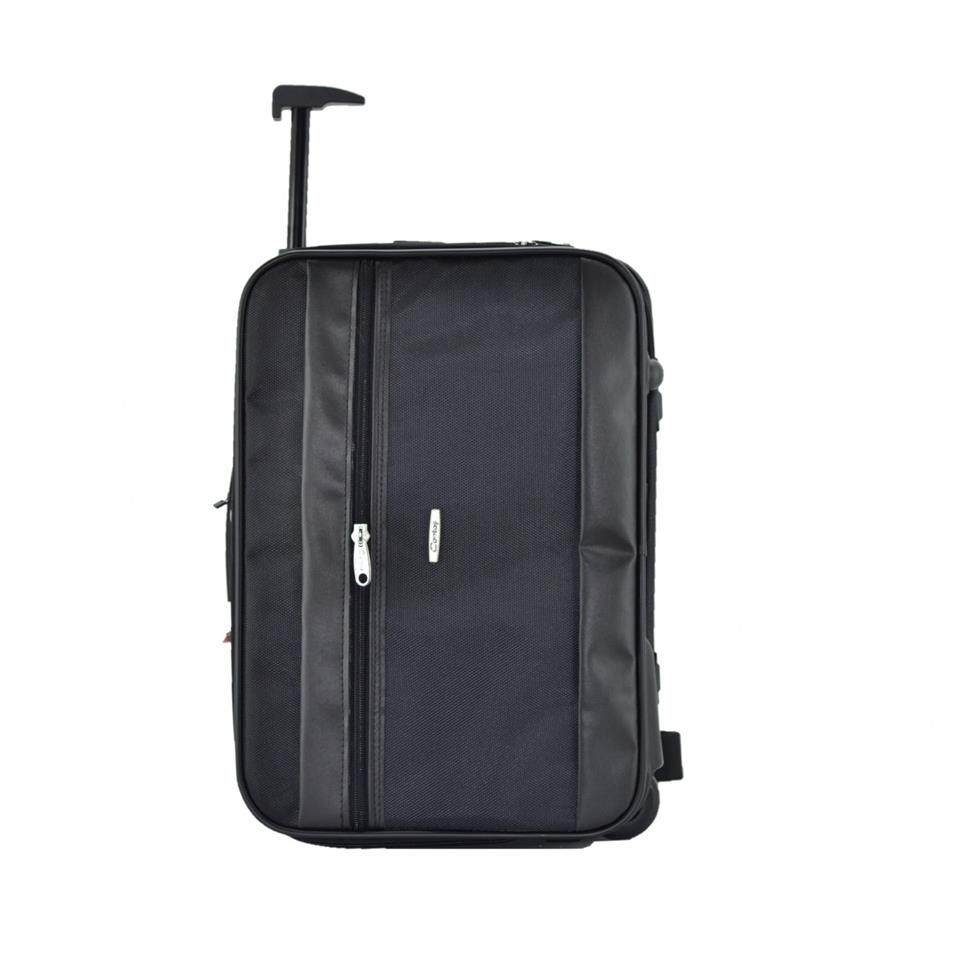 Çekçekli Kabin Boy Seyahat ve Business Çanta  42 Cm Siyah 