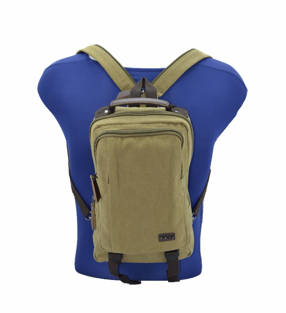Ccs Kanvas Bodybag Sırt ve Göğüs Çantası Bej