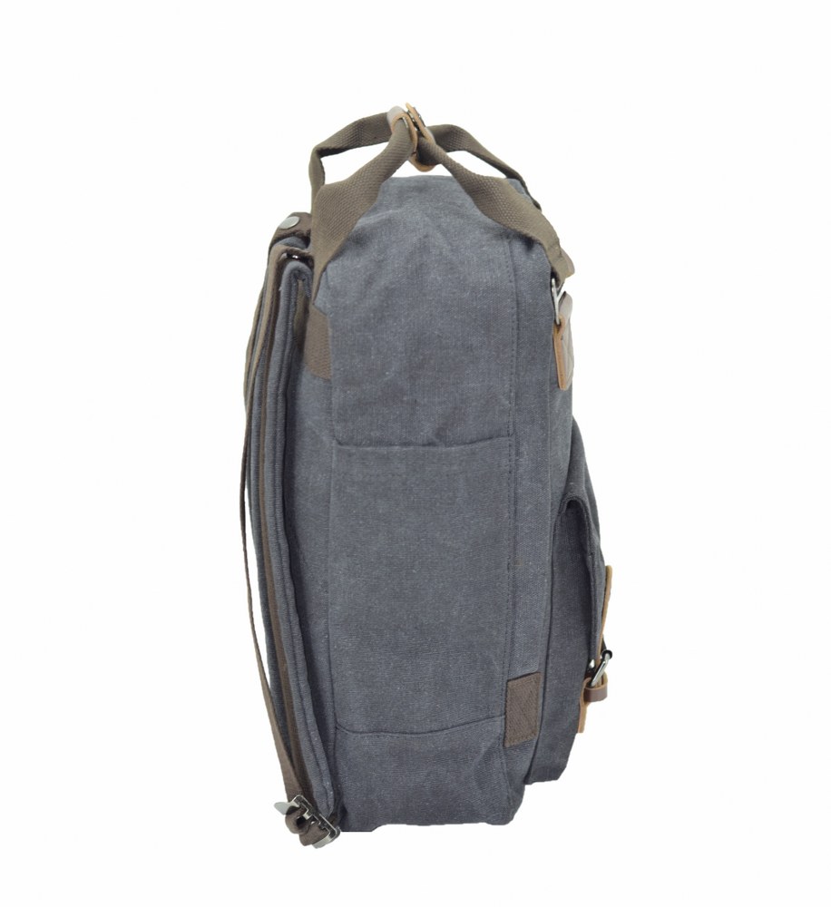 Ccs Laptop Gözlü Kanvas Spor Sırt Çantası Siyah 38x26
