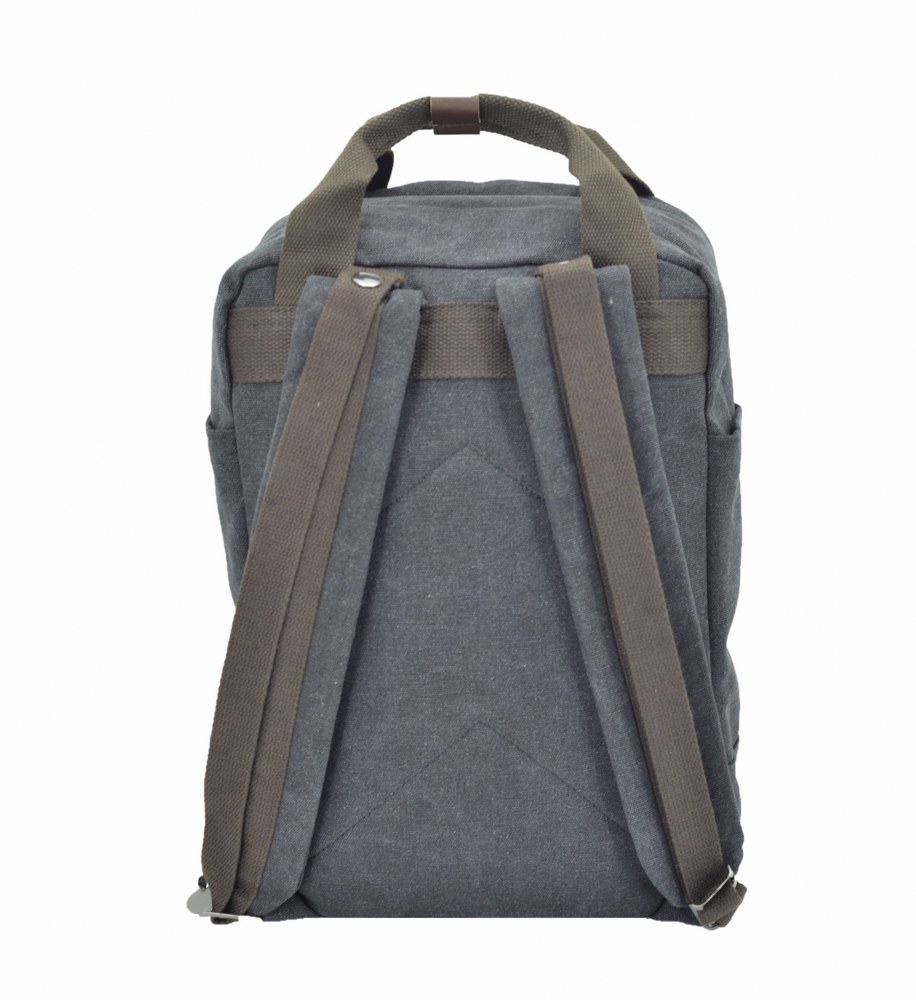 Ccs Laptop Gözlü Kanvas Spor Sırt Çantası Siyah 38x26
