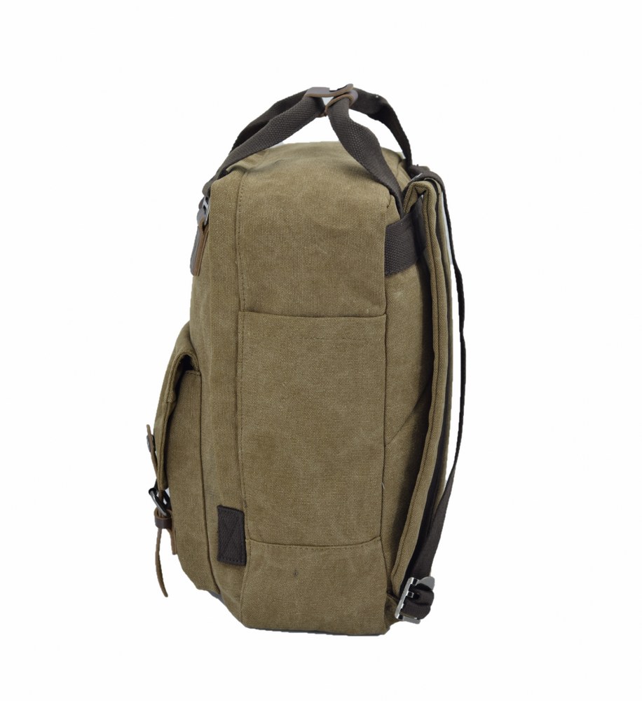 Ccs Laptop Gözlü Kanvas Spor Sırt Çantası Kahve 38x26