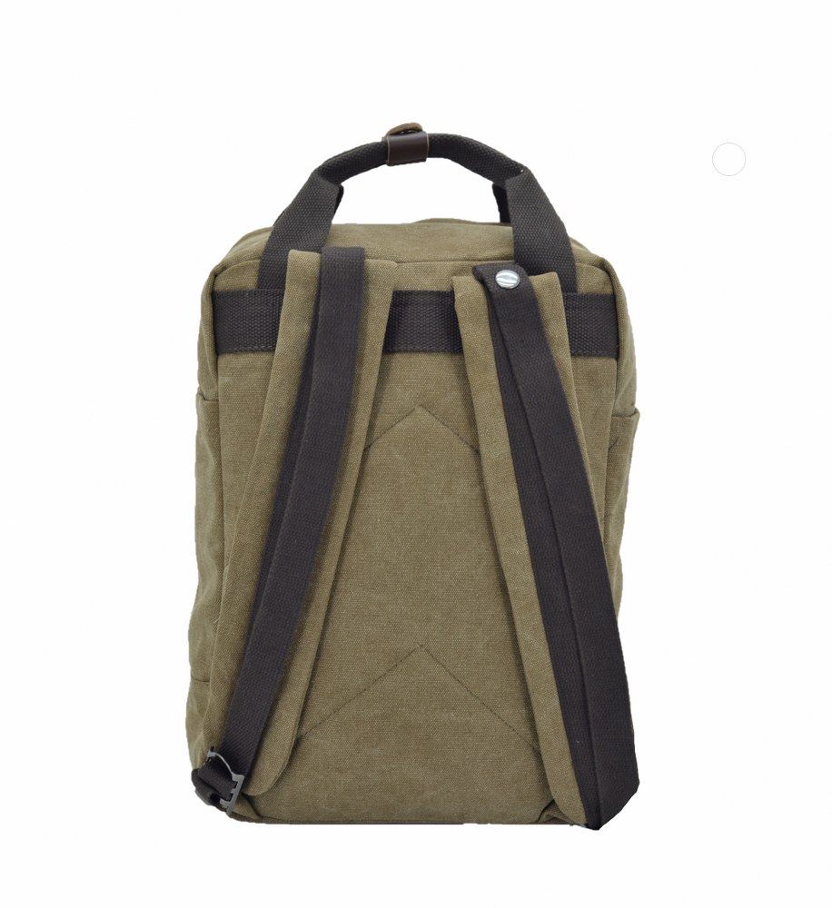 Ccs Laptop Gözlü Kanvas Spor Sırt Çantası Kahve 38x26
