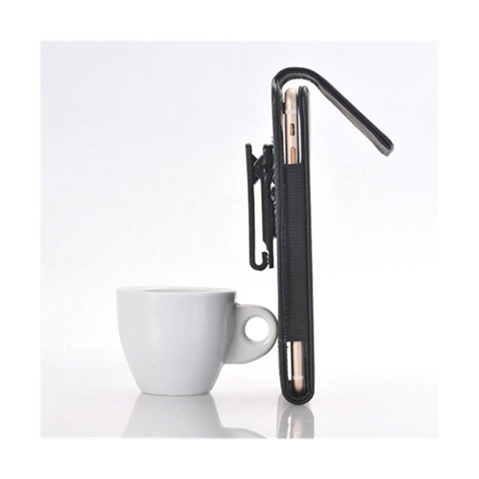 Telefon Kılıfı Bel Kemeri Çantası 5-6 inch 16x8 Siyah