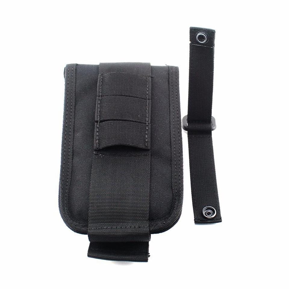 Molle Tokalı Telefon Kılıfı Bel Kemeri Çantası 6-7 inch 19x11 Siyah