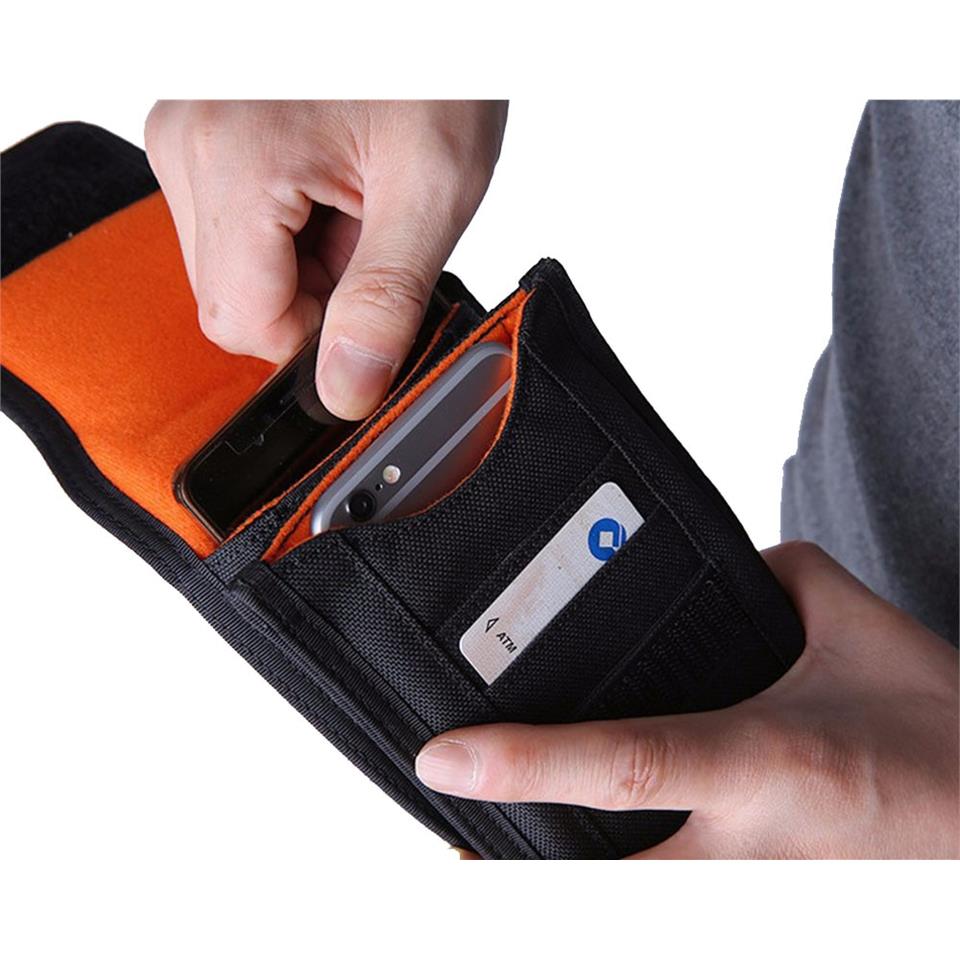 Molle Tokalı Telefon Kılıfı Bel Kemeri Çantası 6-7 inch 19x11 Siyah