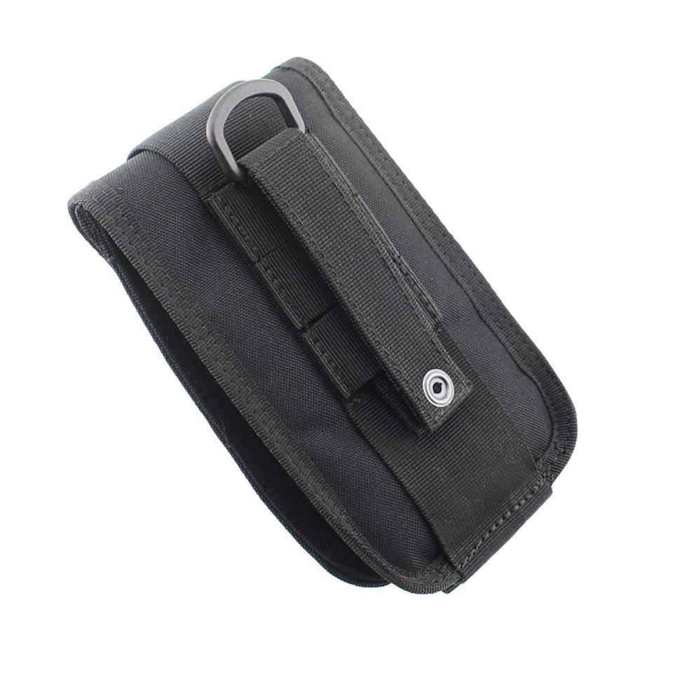 Molle Tokalı Telefon Kılıfı Bel Kemeri Çantası 6-7 inch 19x11 Siyah