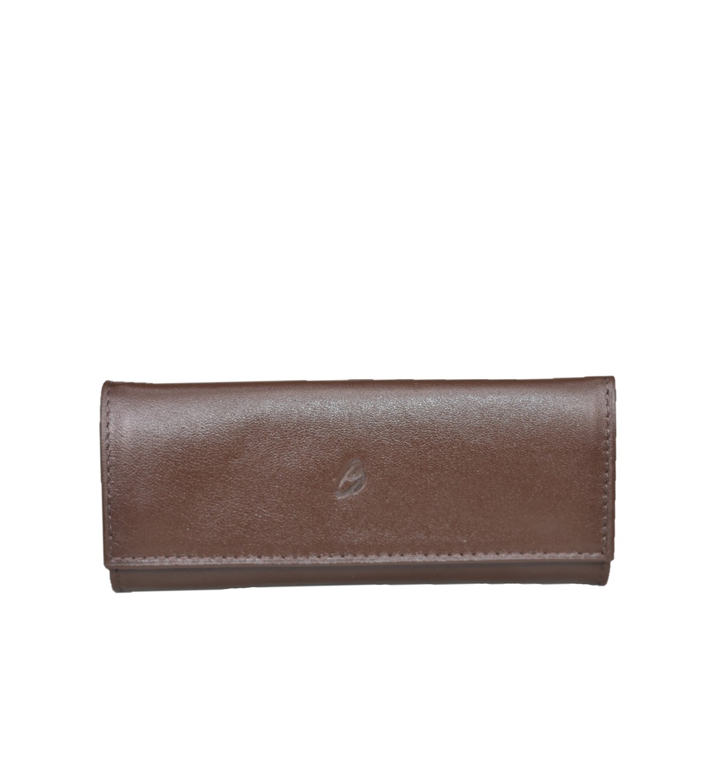 Hakiki Deri Çıtlı Anahtarlık 14x6 Kahve