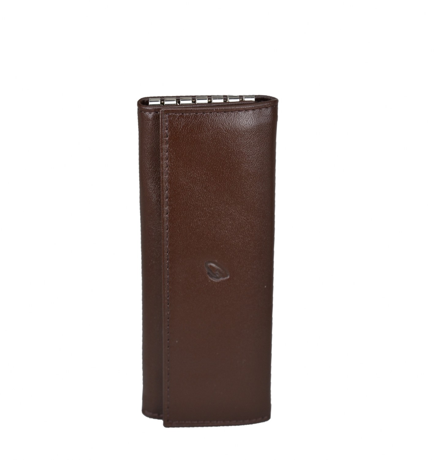 Hakiki Deri Çıtlı Anahtarlık 14x6 Kahve