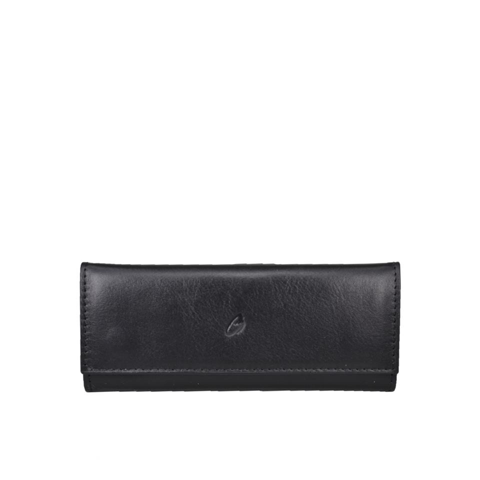 Hakiki Deri Çıtlı Anahtarlık 14x6 Siyah