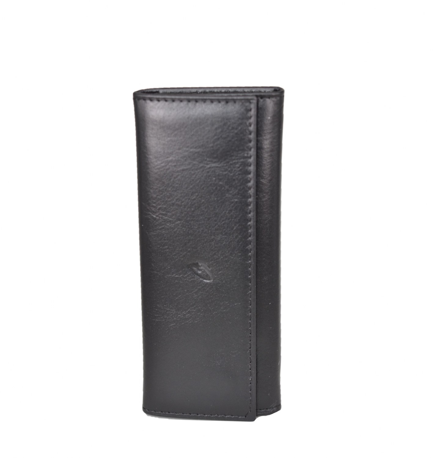 Hakiki Deri Çıtlı Anahtarlık 14x6 Siyah