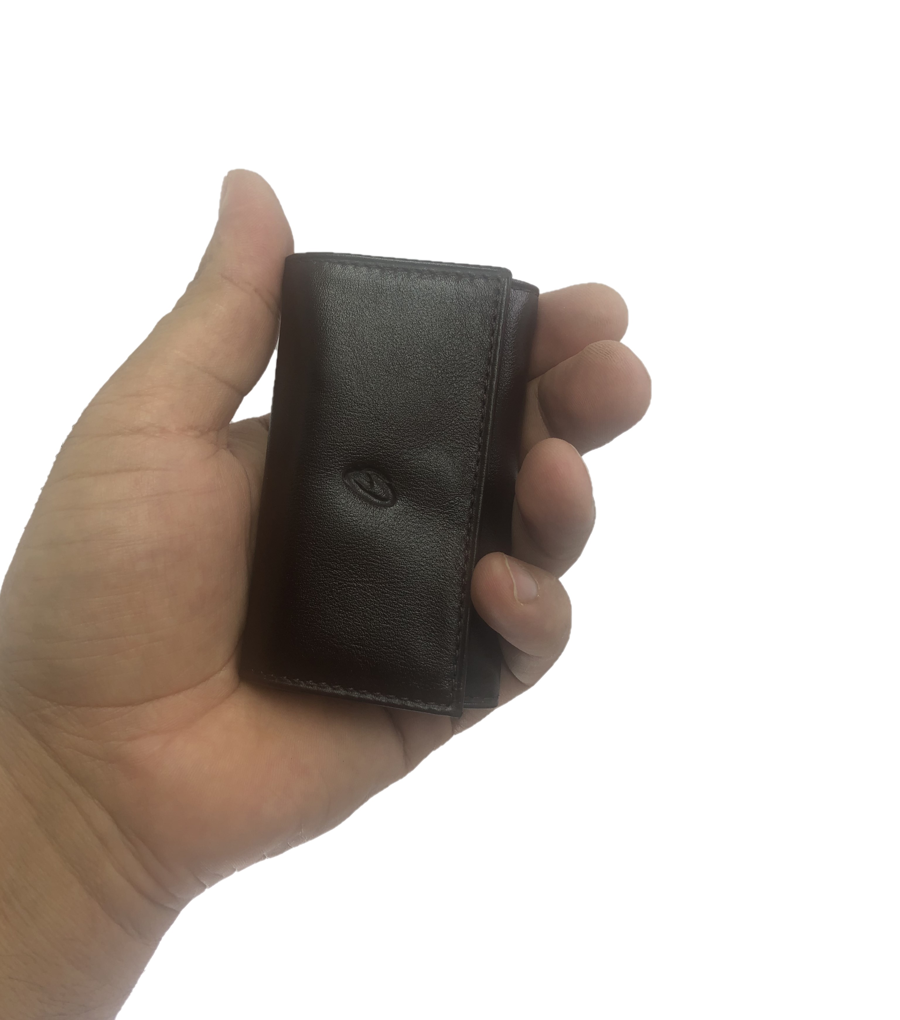 Hakiki Deri Minimal Anahtarlık 9x6 Kahve