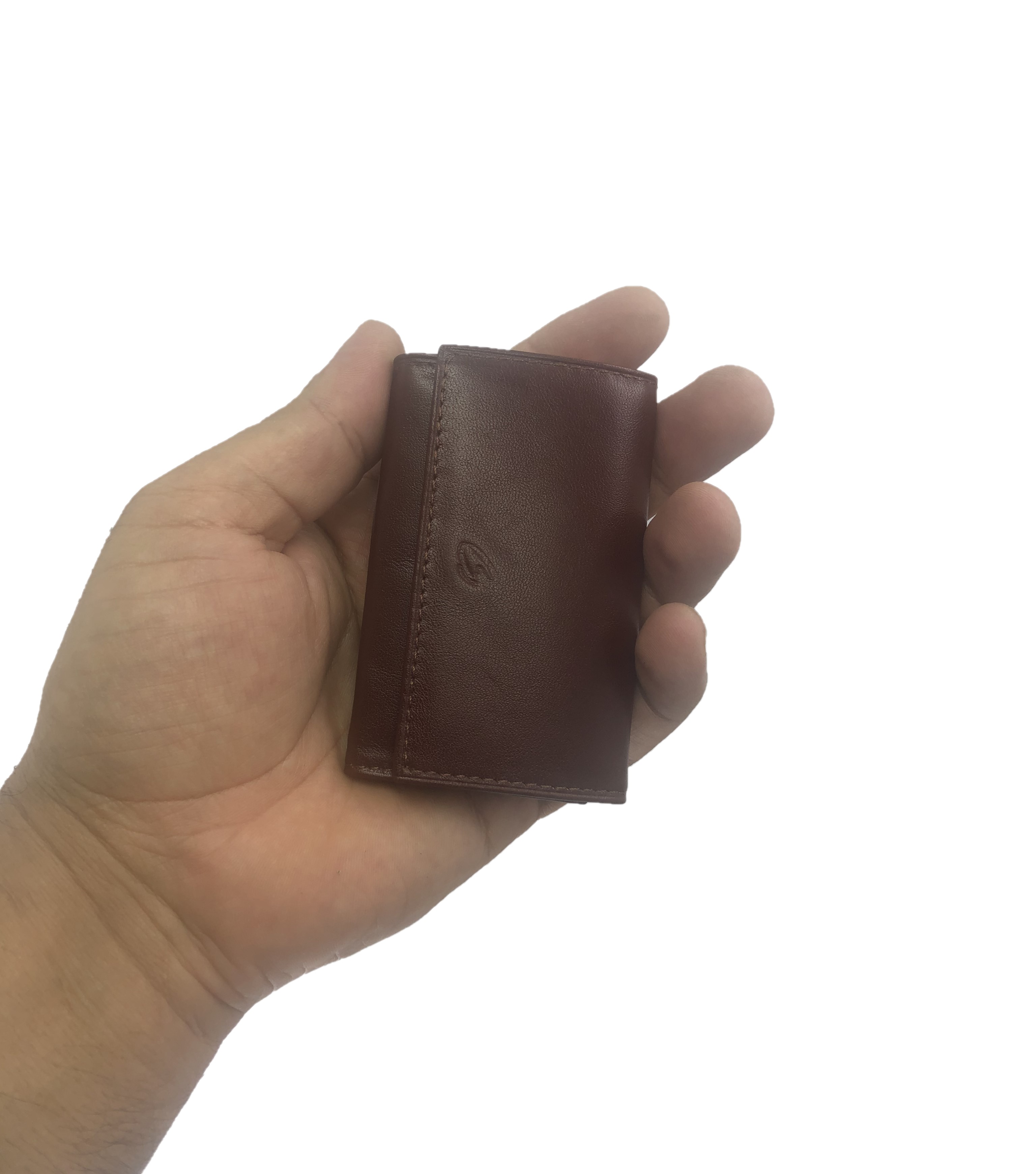 Hakiki Deri Minimal Anahtarlık 9x6 Taba