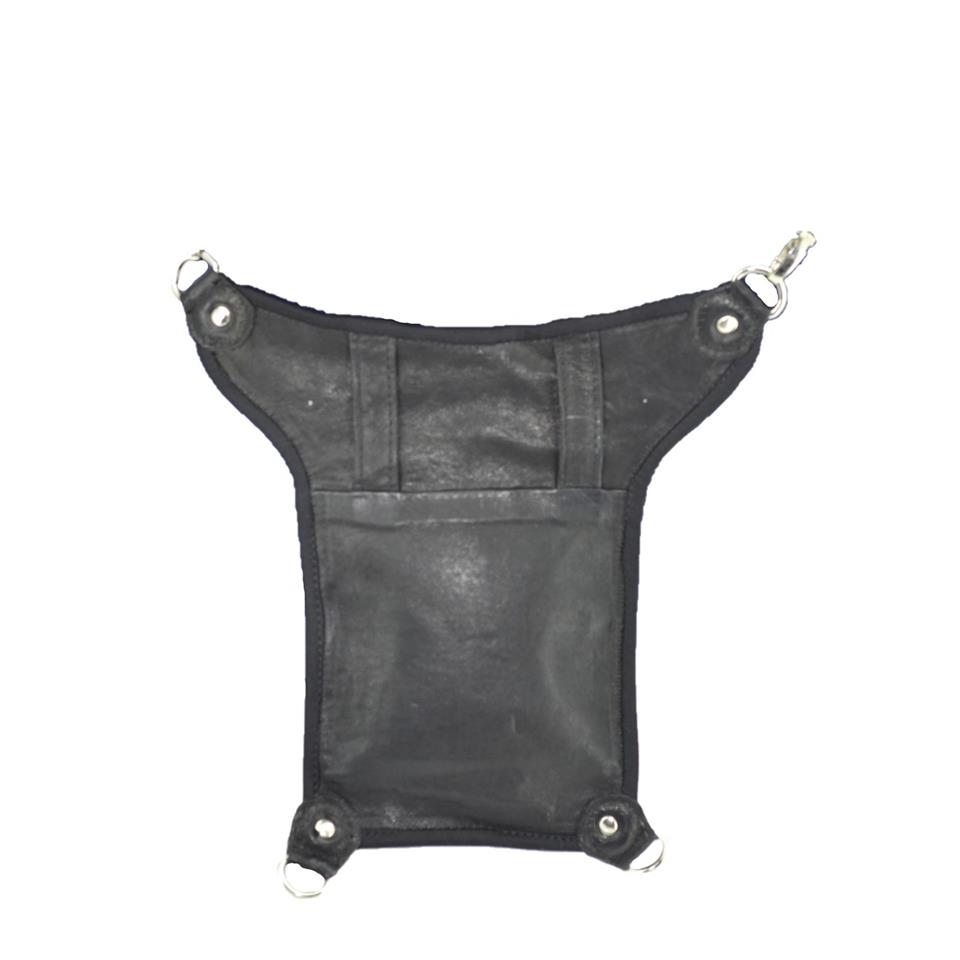 Hakiki Deri Bel Bacak Çanta 24x16 Siyah