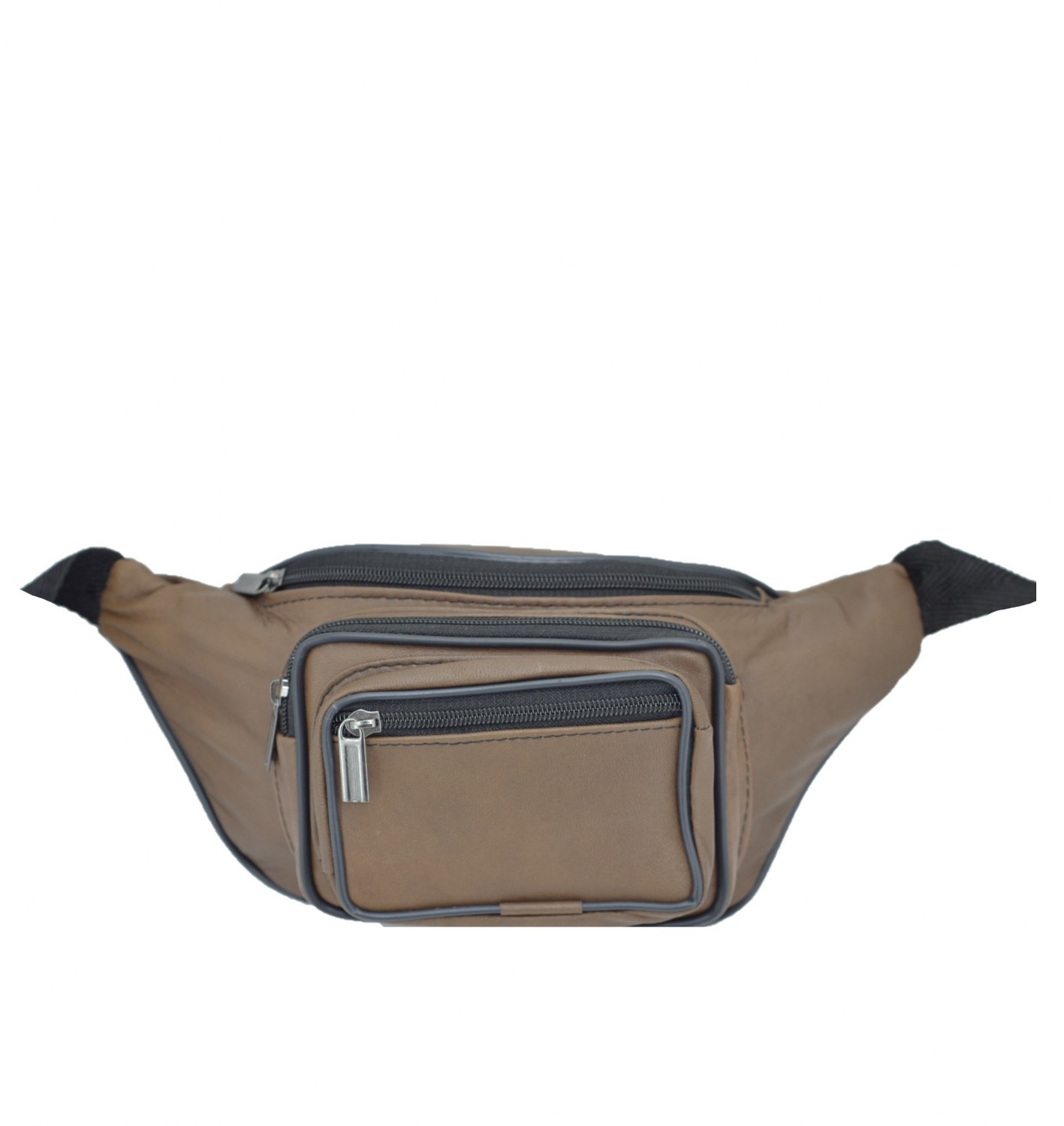 Hakiki Deri Hafif Bel Çantası 30x13 Kahve 