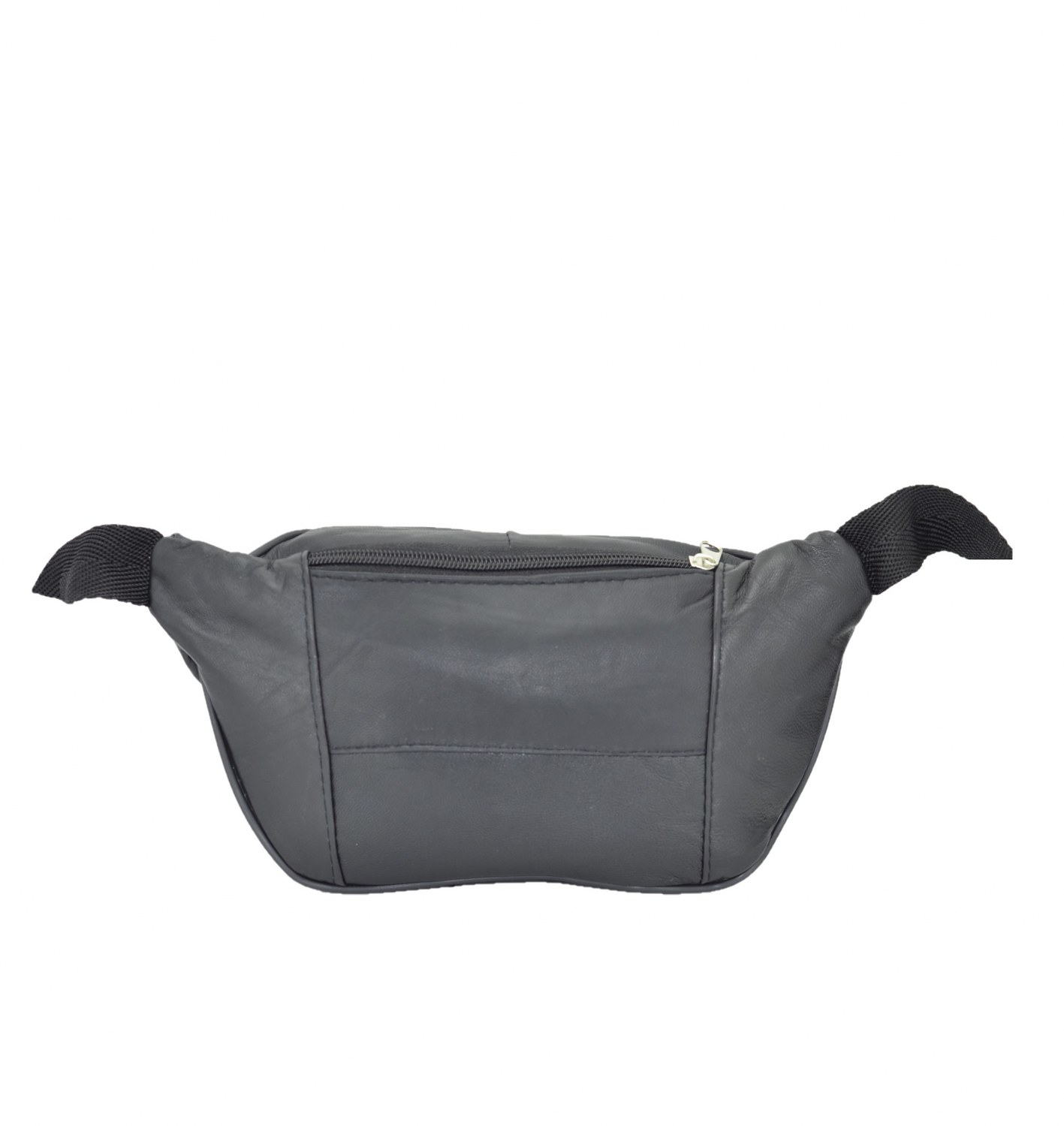 Hakiki Deri Hafif Bel Çantası 25x14 Siyah