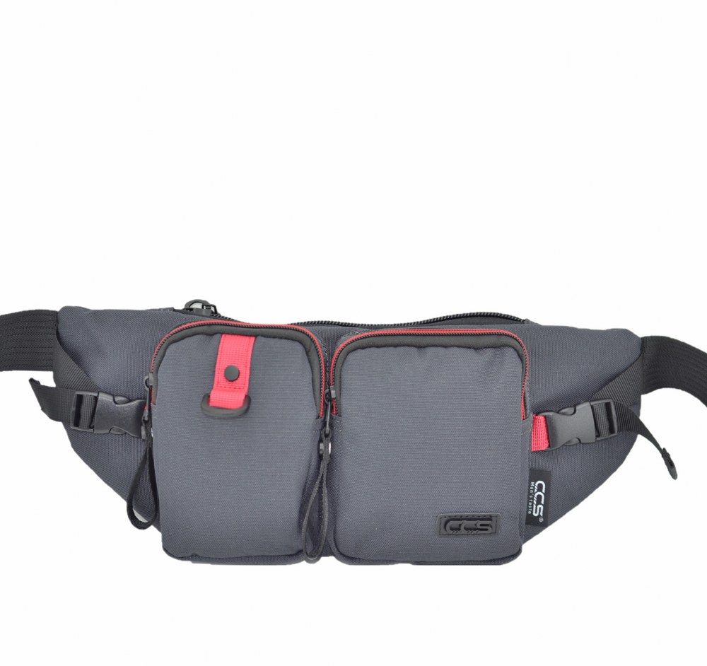 ÇÇS 31317 Çift Cepli Fonksiyonel Bel Çantası Gri