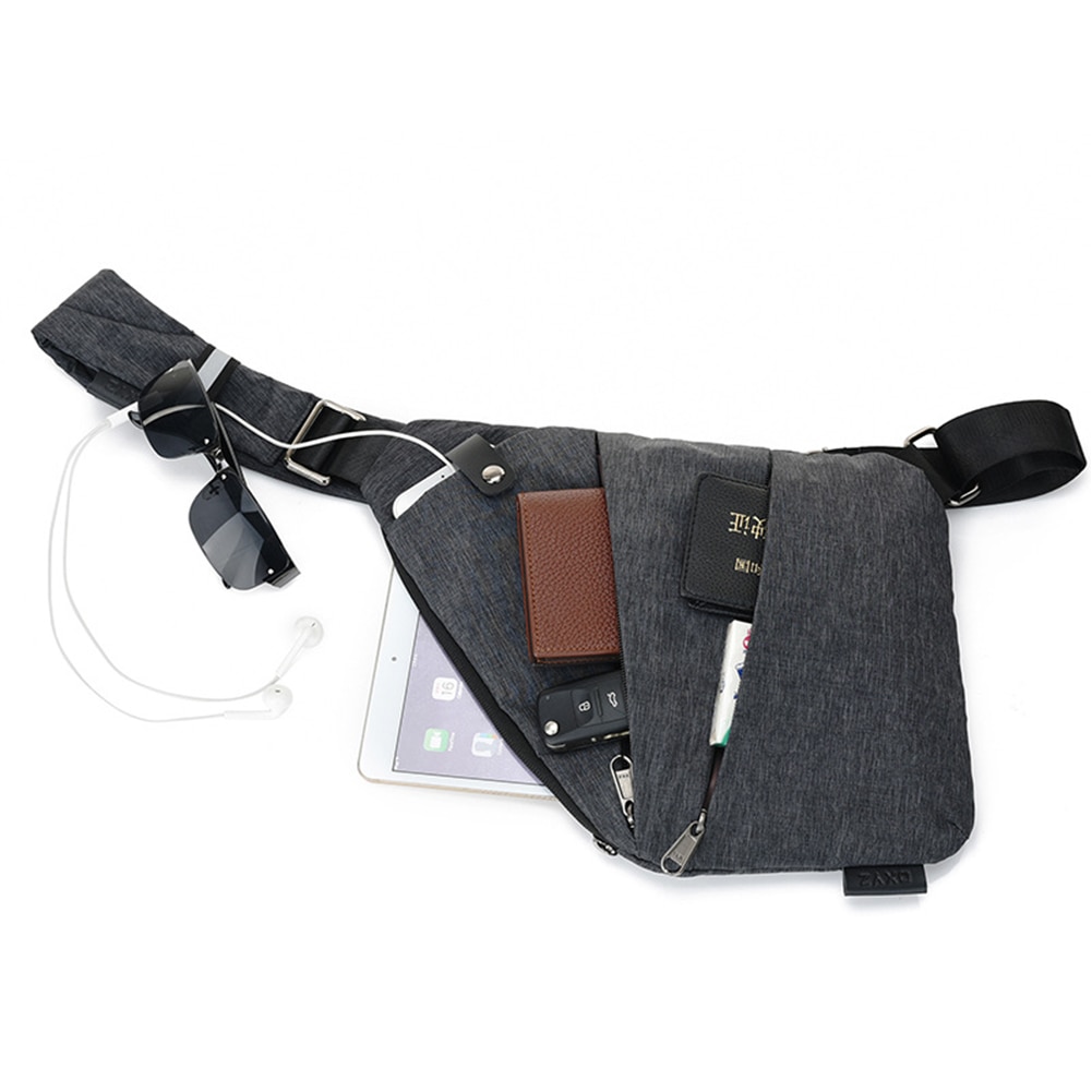 Çapraz Askılı Bodybag Heybe Sırt ve Göğüs Çantası Füme