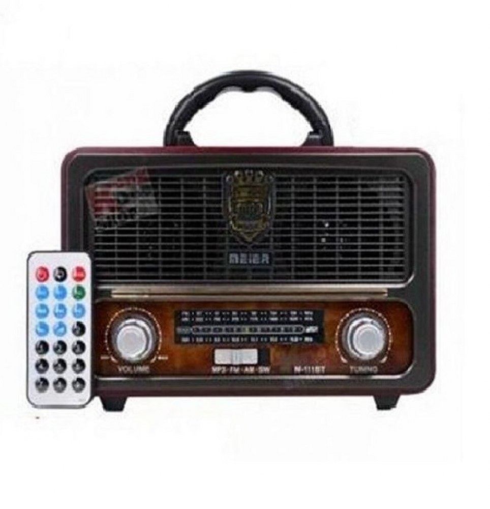 Nostaljik Vintage Radyo Bluetooth Kumandalı USB/SD Müzik Çalar Radyo