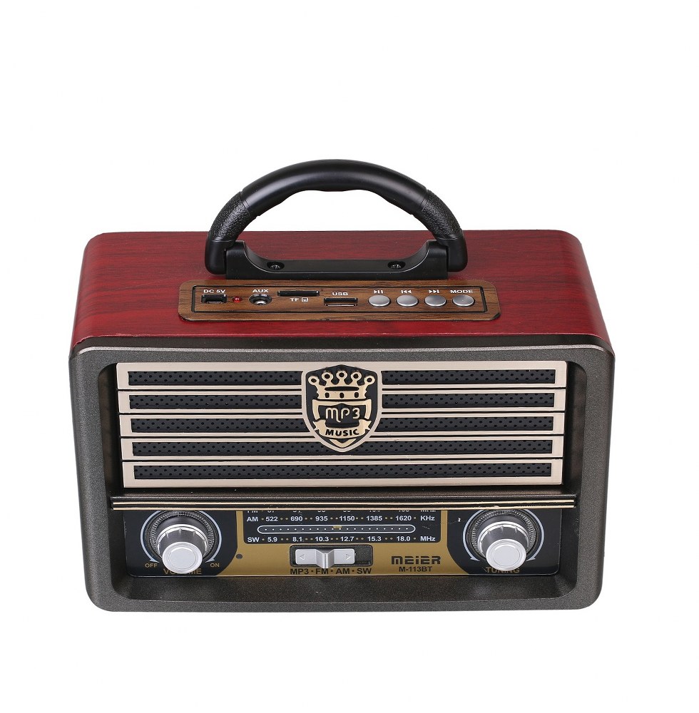 Vintage Nostaljik Radyo Bluetooth Kumandalı USB/SD Müzik Çalar Radyo