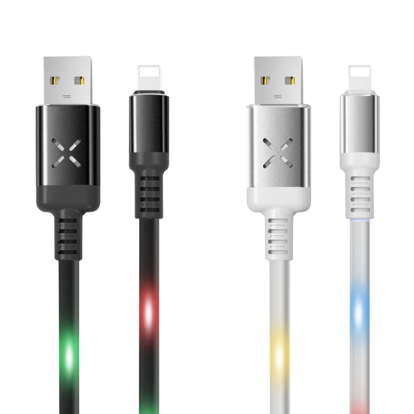 DC-10 Sese Duyarlı Işıklı 1M 2A Usb Lightning İphone Şarj Kablosu