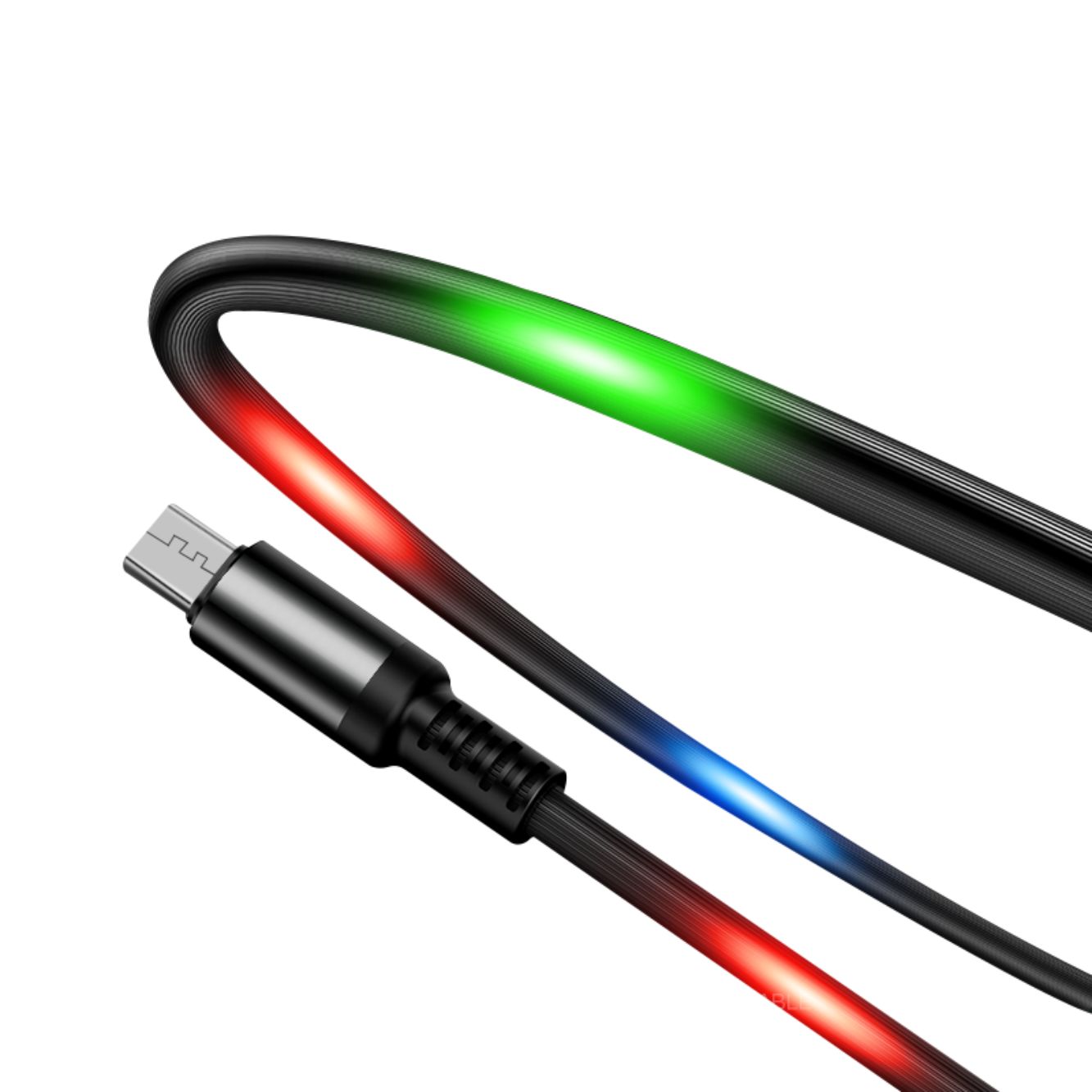 DC-09 Sese Duyarlı 1M 2A Işıklı Micro Usb Şarj Kablosu