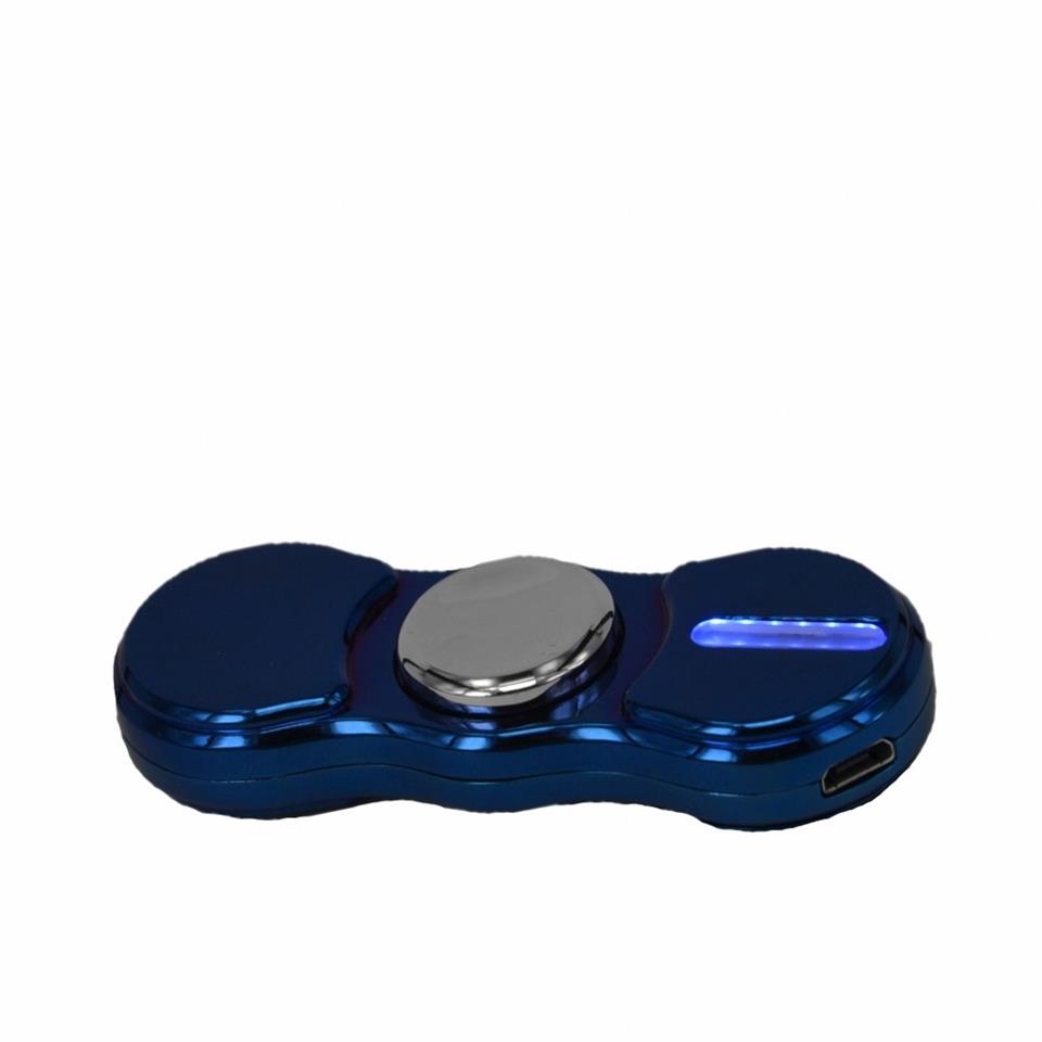 Stres Çarklı Işıklı Usb Şarjlı Tesla Çakmak Lacivert