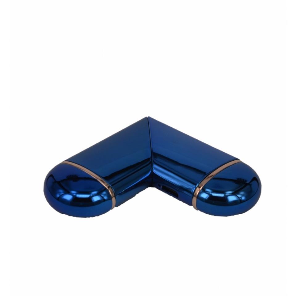 Kalp Şeklinde Fenerli Usb Şarlı tesla Çakmak Mavi