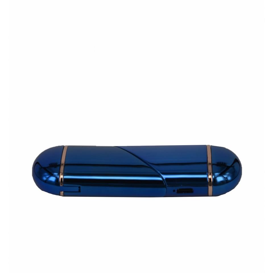 Kalp Şeklinde Fenerli Usb Şarlı tesla Çakmak Mavi