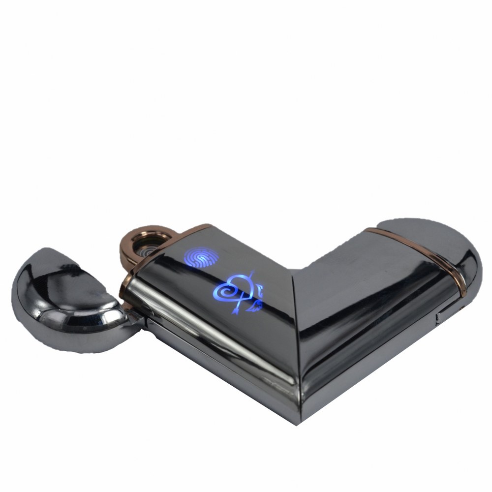 Kalp Şeklinde Fenerli Usb Şarlı tesla Çakmak Gümüş