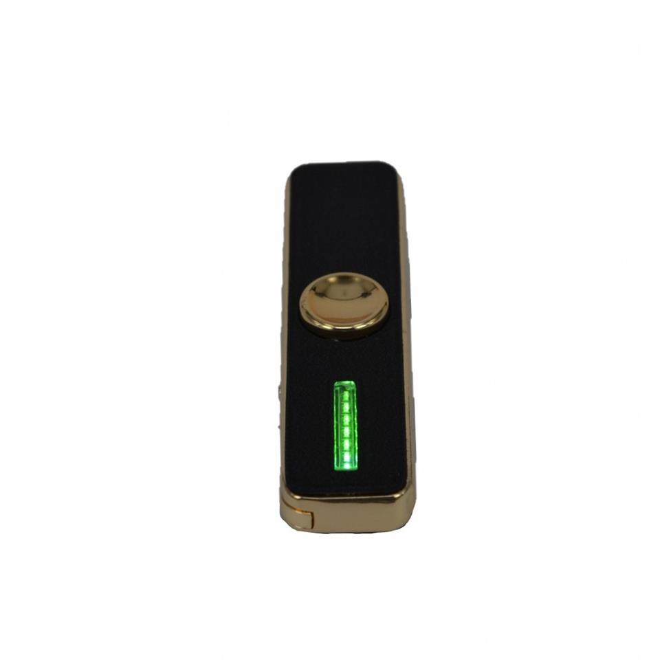 Çarklı Usb Şarjlı Tesla Slim Çakmak Siyah