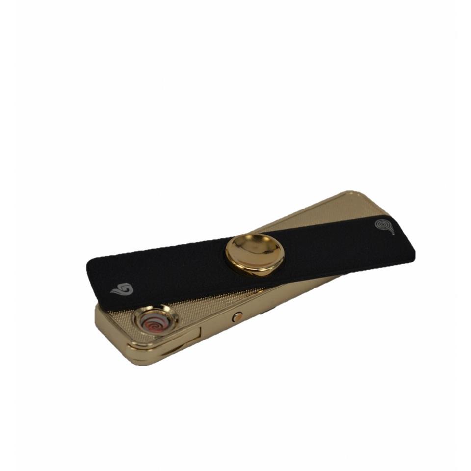 Çarklı Usb Şarjlı Tesla Slim Çakmak Siyah