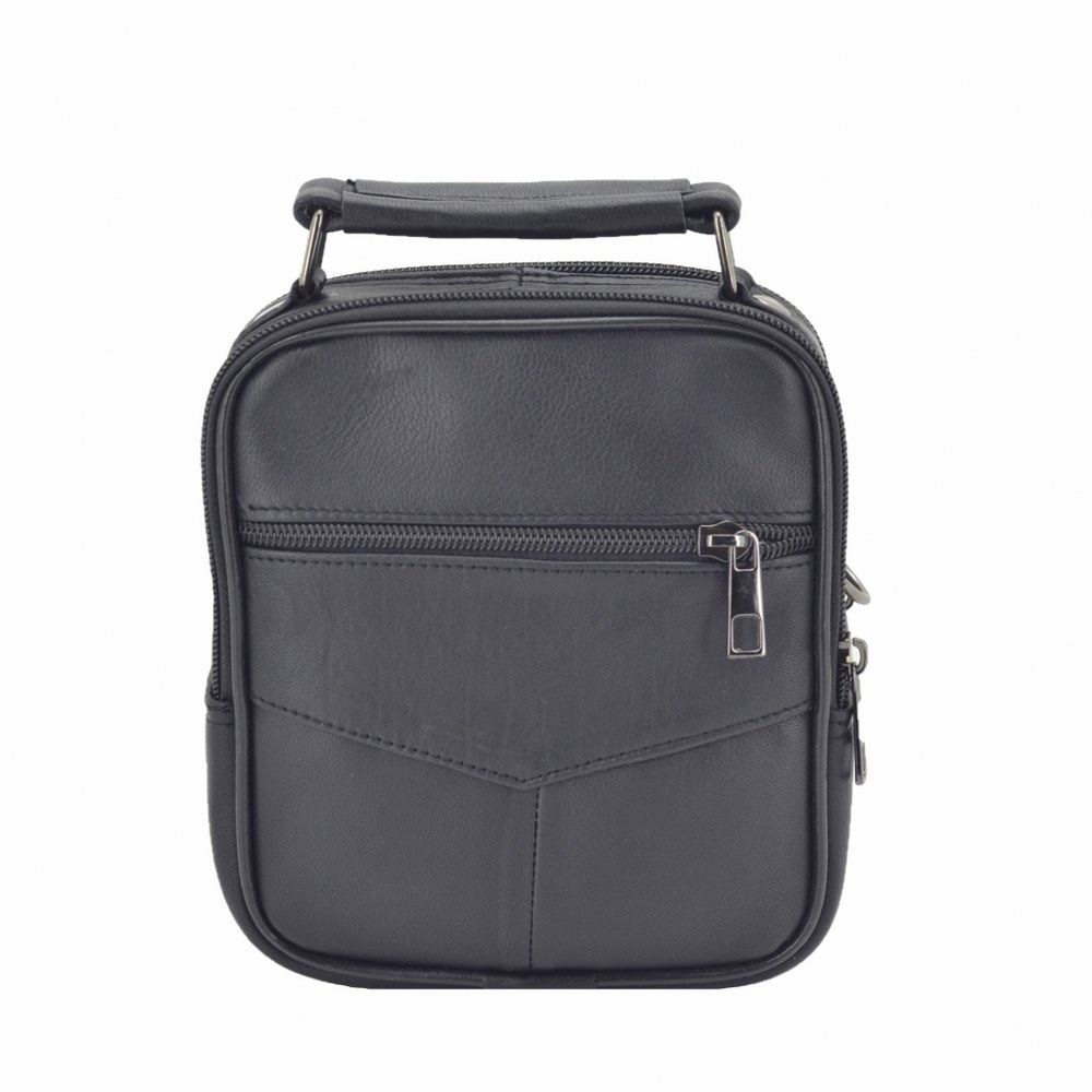 Newish Polo Soft Deri Kasalı El ve Omuz Çantası 22 Cm Siyah