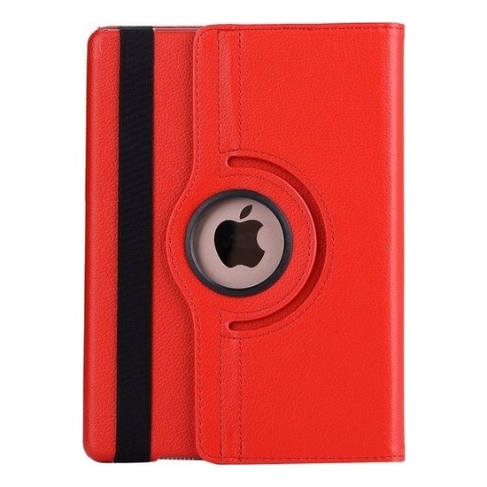 Apple IPad 9.7 Standlı 360 Derece Tablet Kılıfı Kırmızı