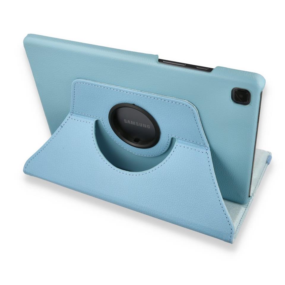 Samsung Galaxy T500 Tab A7 10.4 Kılıf 360 Tablet Deri Kılıf Mavi
