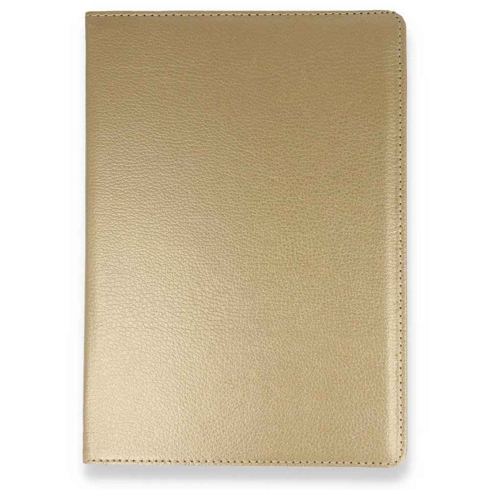 iPad 10.2 (7.nesil) Kılıf 360 Tablet Deri Kılıf Gold