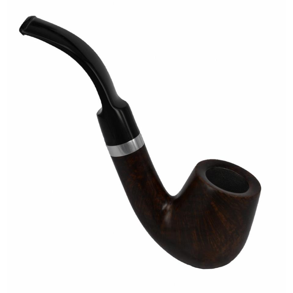 Şahin Sarı Yıldız Bent Billiard 9 mm Filtreli Akrilik Saplı Pipo Cy620