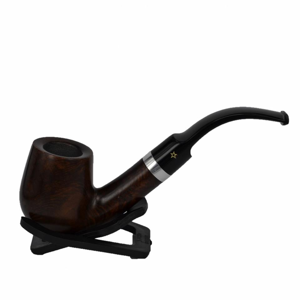 Şahin Sarı Yıldız Bent Billiard 9 mm Filtreli Akrilik Saplı Pipo Cy620