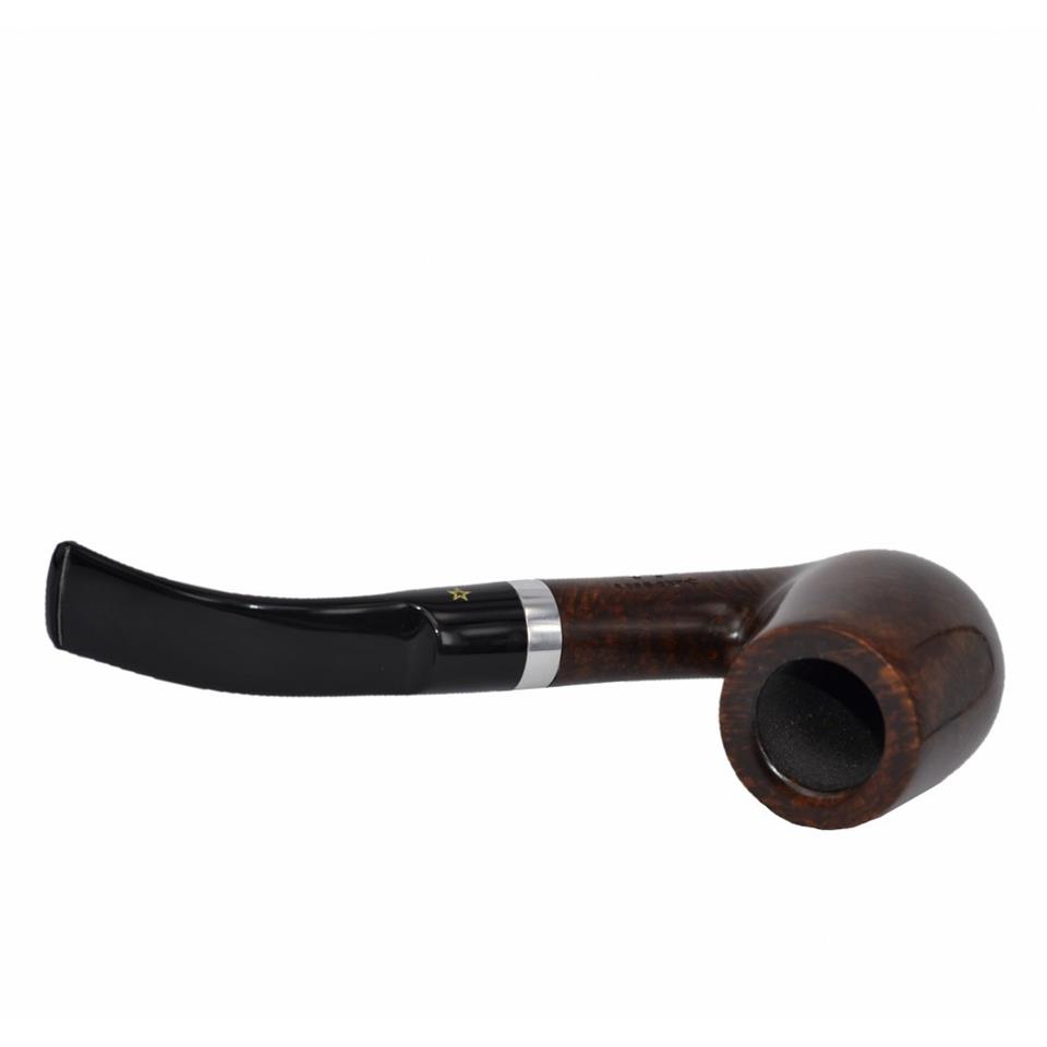 Şahin Sarı Yıldız Bent Billiard 9 mm Filtreli Akrilik Saplı Pipo Cy620