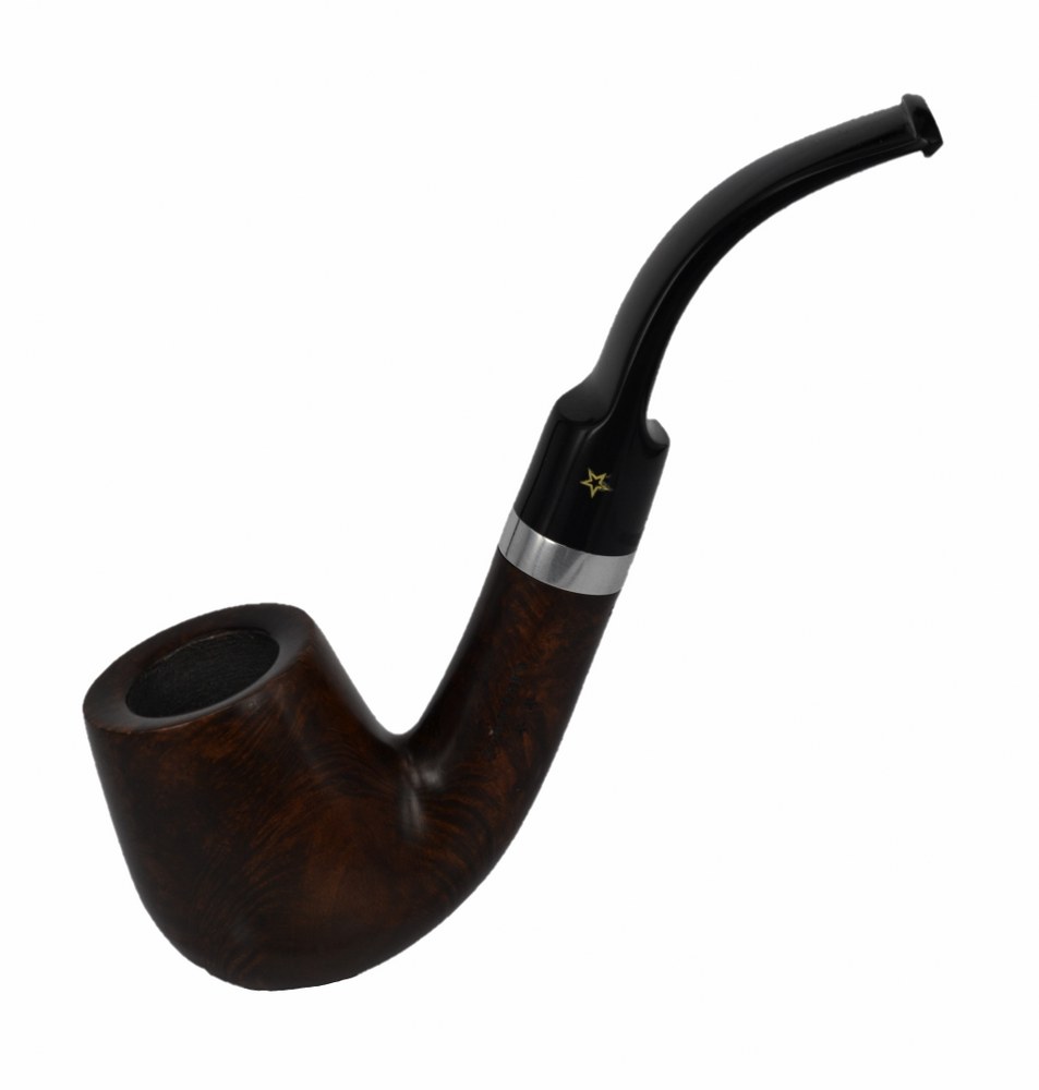 Şahin Sarı Yıldız Bent Billiard 9 mm Filtreli Akrilik Saplı Pipo Cy620