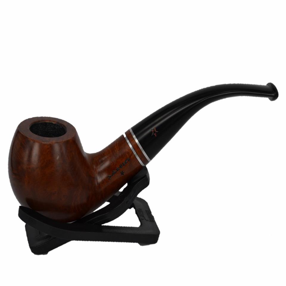 Şahin Kırmızı Yıldız Bent Apple 9 mm Filtreli Abonit Saplı Pipo Cy237031