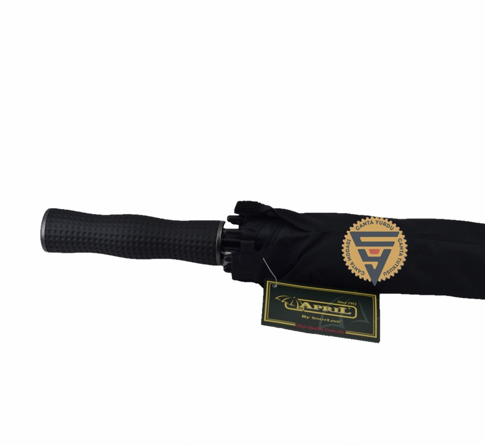 April A-252G Protokol Vale Şemsiyesi Çift Katmanlı Şemsiye Siyah 130 Cm Çap