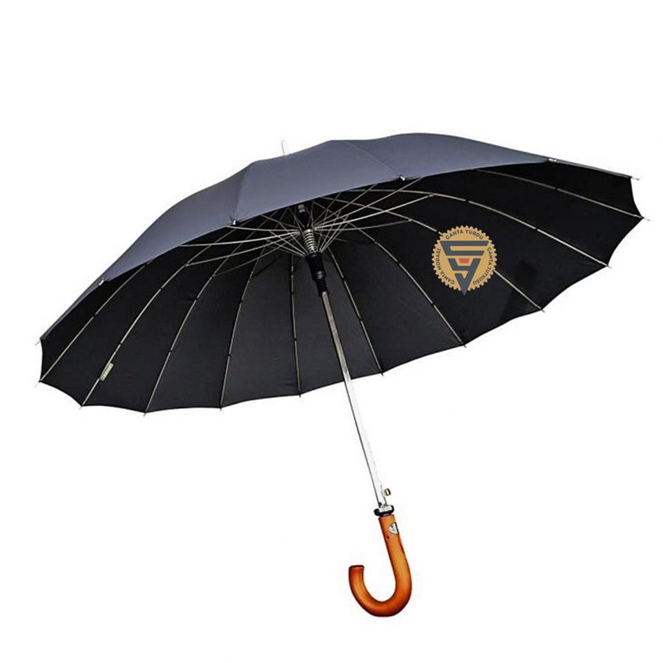 Snotline Lüx 16 Telli Protokol Vale Baston Şemsiye Siyah 41G 105 Cm Cap