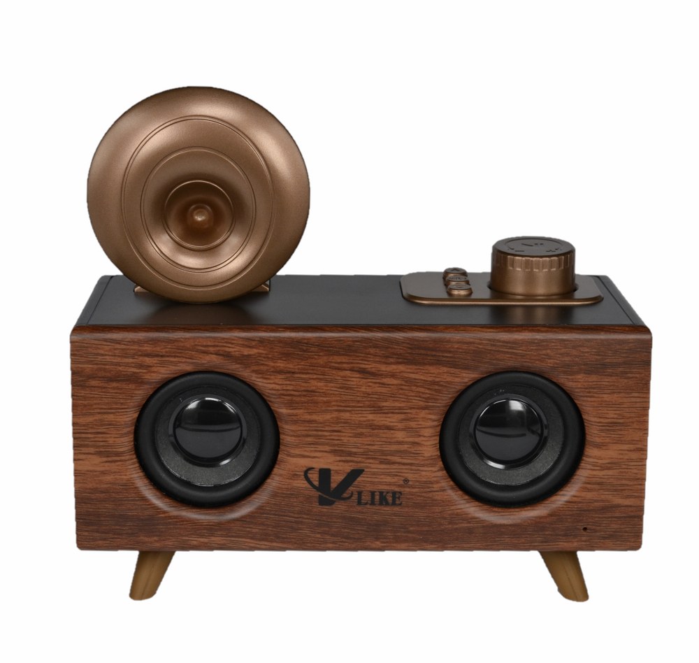 Bluetooth VK-B6 Hoparlör Gramafon Nostalji Radyo