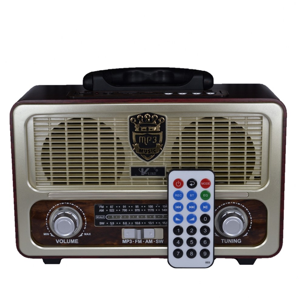 Nostaljik Vintage Md1907 Radyo Bluetooth Kumandalı USB/SD Müzik Çalar