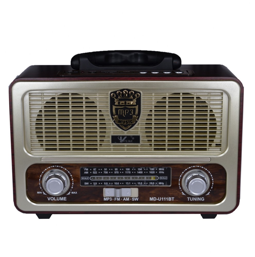 Nostaljik Vintage Md1907 Radyo Bluetooth Kumandalı USB/SD Müzik Çalar