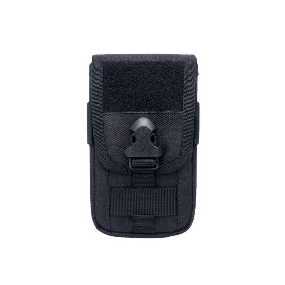 Taktik Molle Askılı Telefon ve Kartlık Bel Çantası Siyah